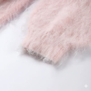 Riley | Soft Pink Fuzzy Knit Jumper