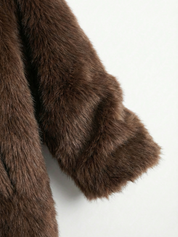 Ayla | Cropped Faux Fur Jacket with Wide Collar