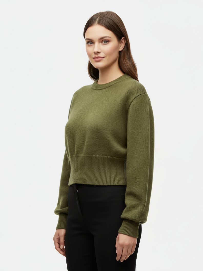Elsie | Cropped Knit Sweater