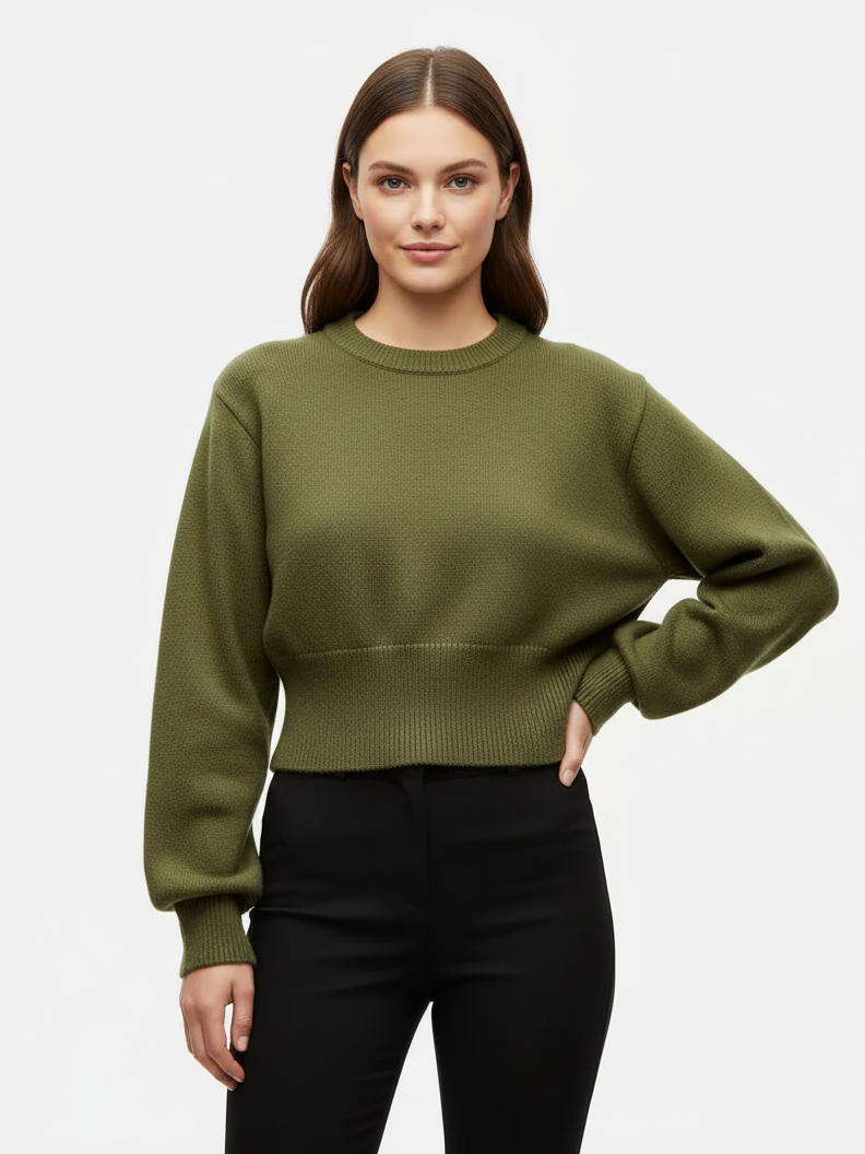 Elsie | Cropped Knit Sweater