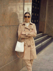 Letifen | Double-Breasted Belted Trench Coat