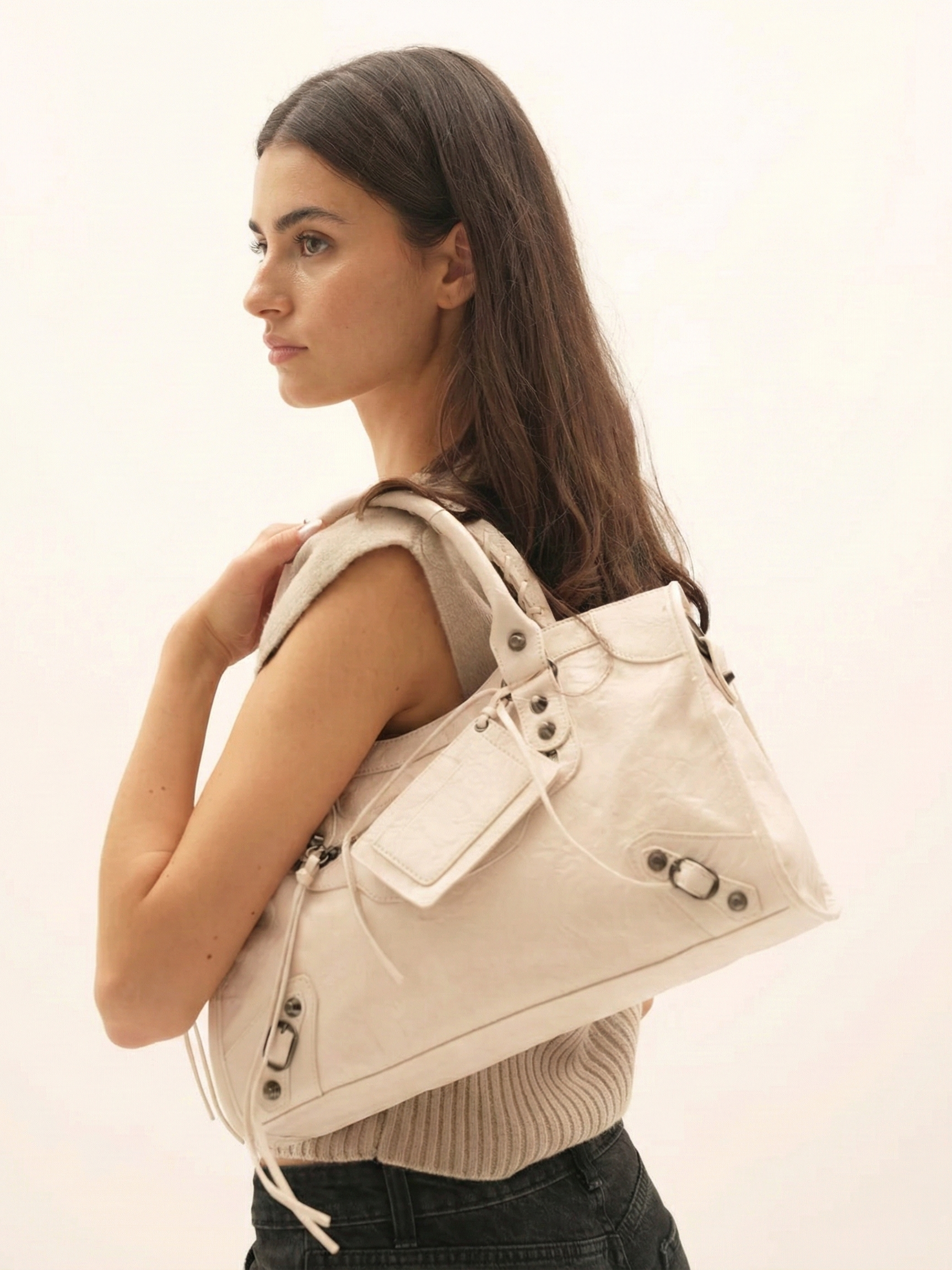 Arabell | Vintage Faux Leather Structured Tote Bag