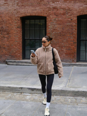 Maddy | Teddy Fleece Zip-Up Waterproof Jacket with High Neck