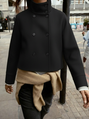 Clara | Manteau court à col montant Blend