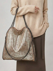 Skyla | Chain Strap Soft Faux Leather Tote Bag