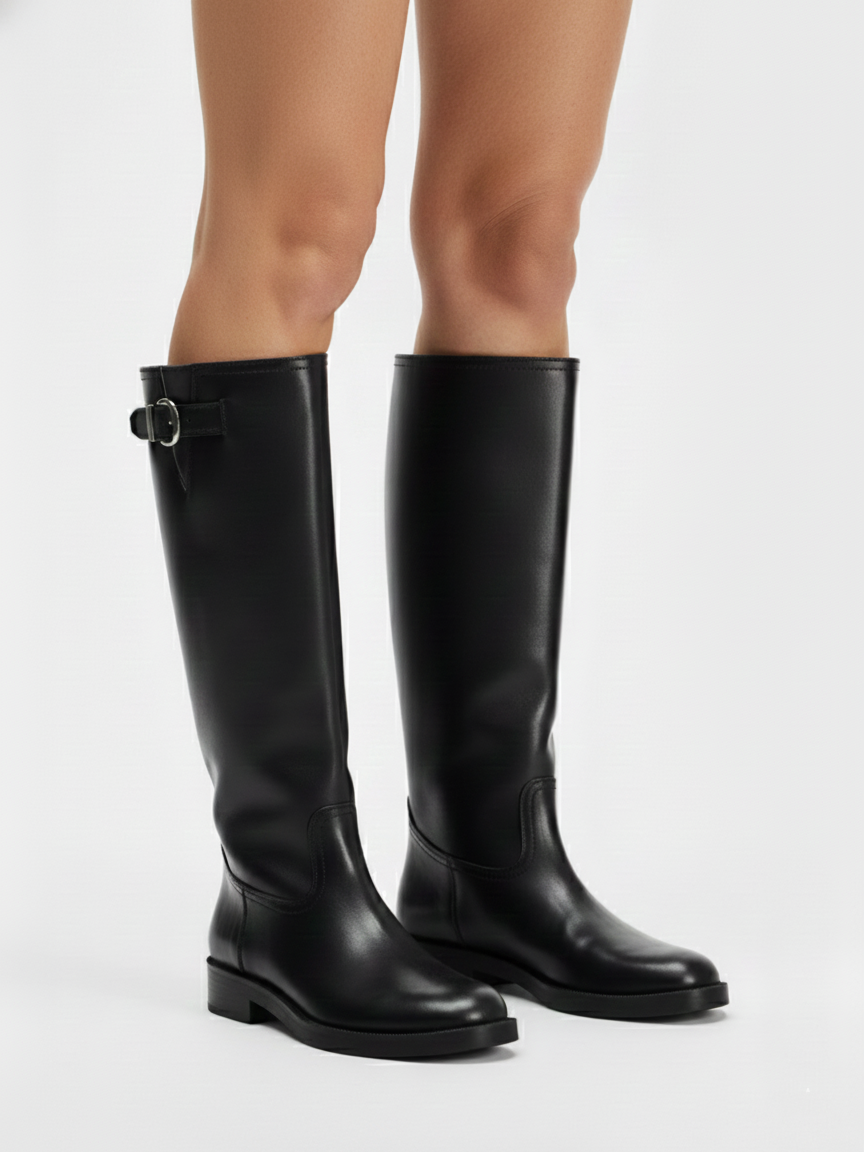 Days | Knee-High Faux Leather Buckle Boot