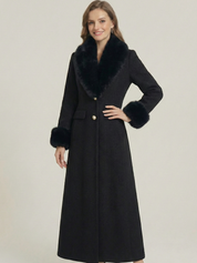 Gina | Faux Fur Collar Maxi Coat