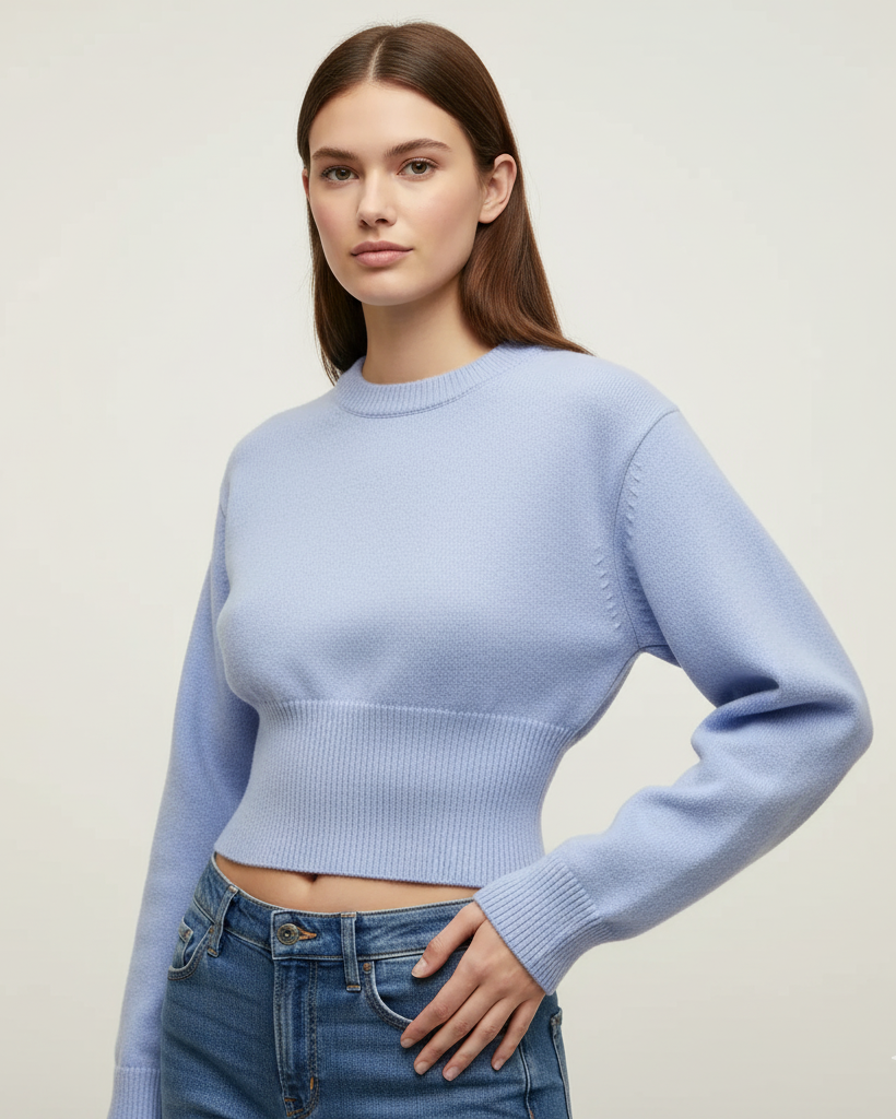 Elsie | Cropped Knit Sweater