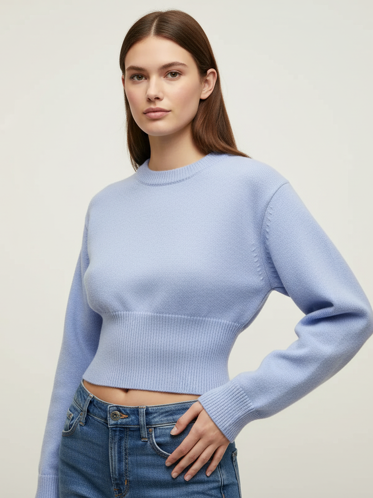 Elsie | Cropped Knit Sweater