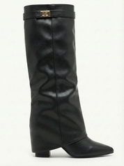 Leeds | Faux Leather High-Slouch Boot