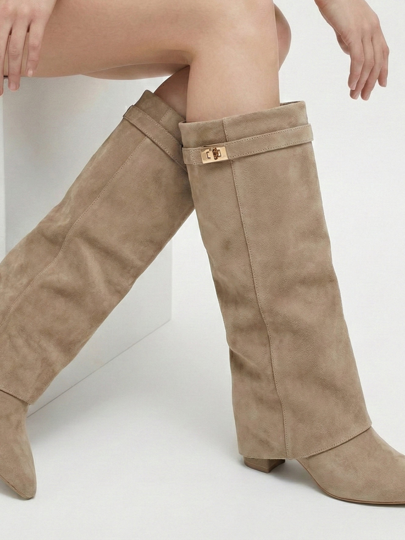 Iris | Suede Effect High-Cut Boots