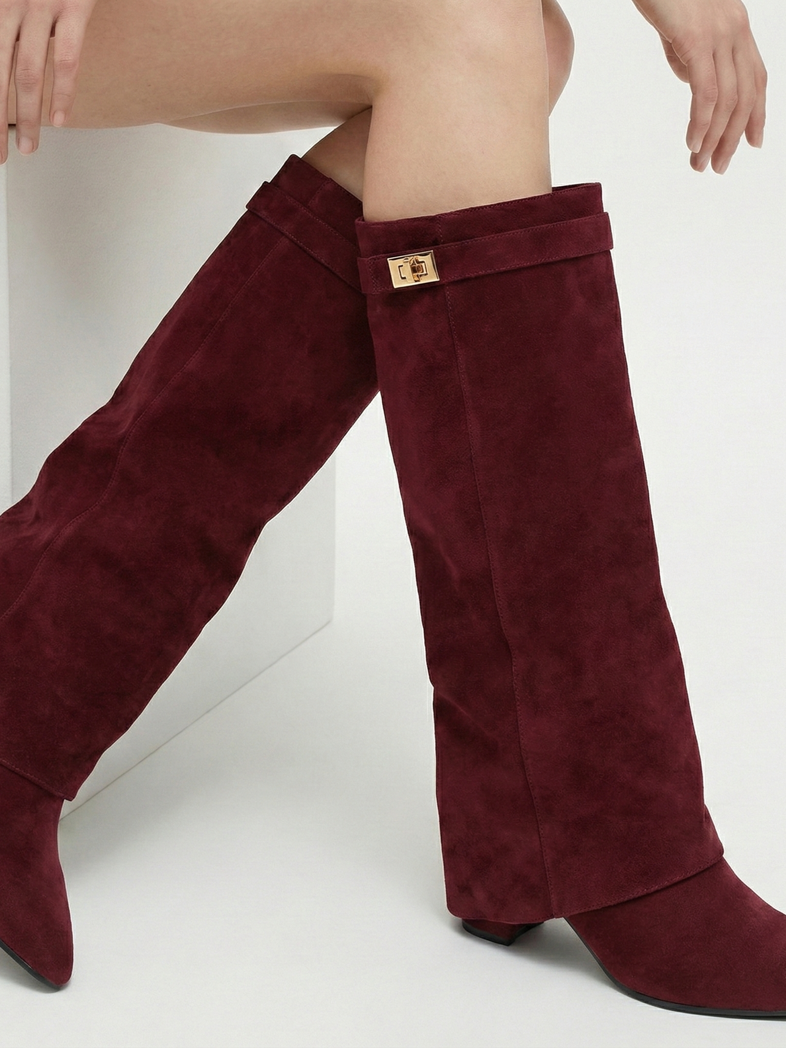 Iris | Suede Effect High-Cut Boots