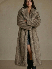 Abbie | Long Faux Fur Coat