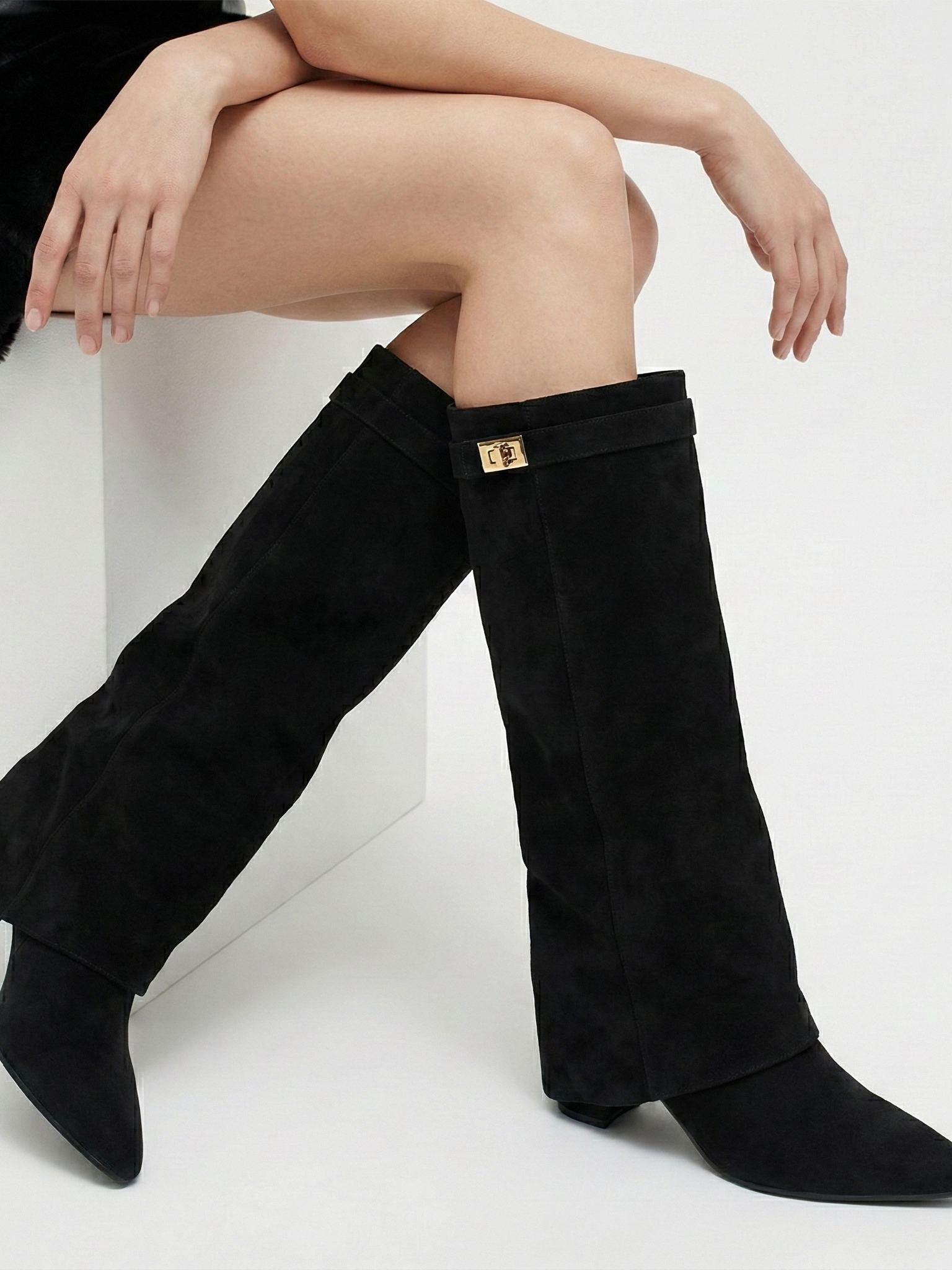 Iris | Suede Effect High-Cut Boots