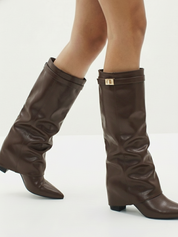 Leeds | Faux Leather High-Slouch Boot