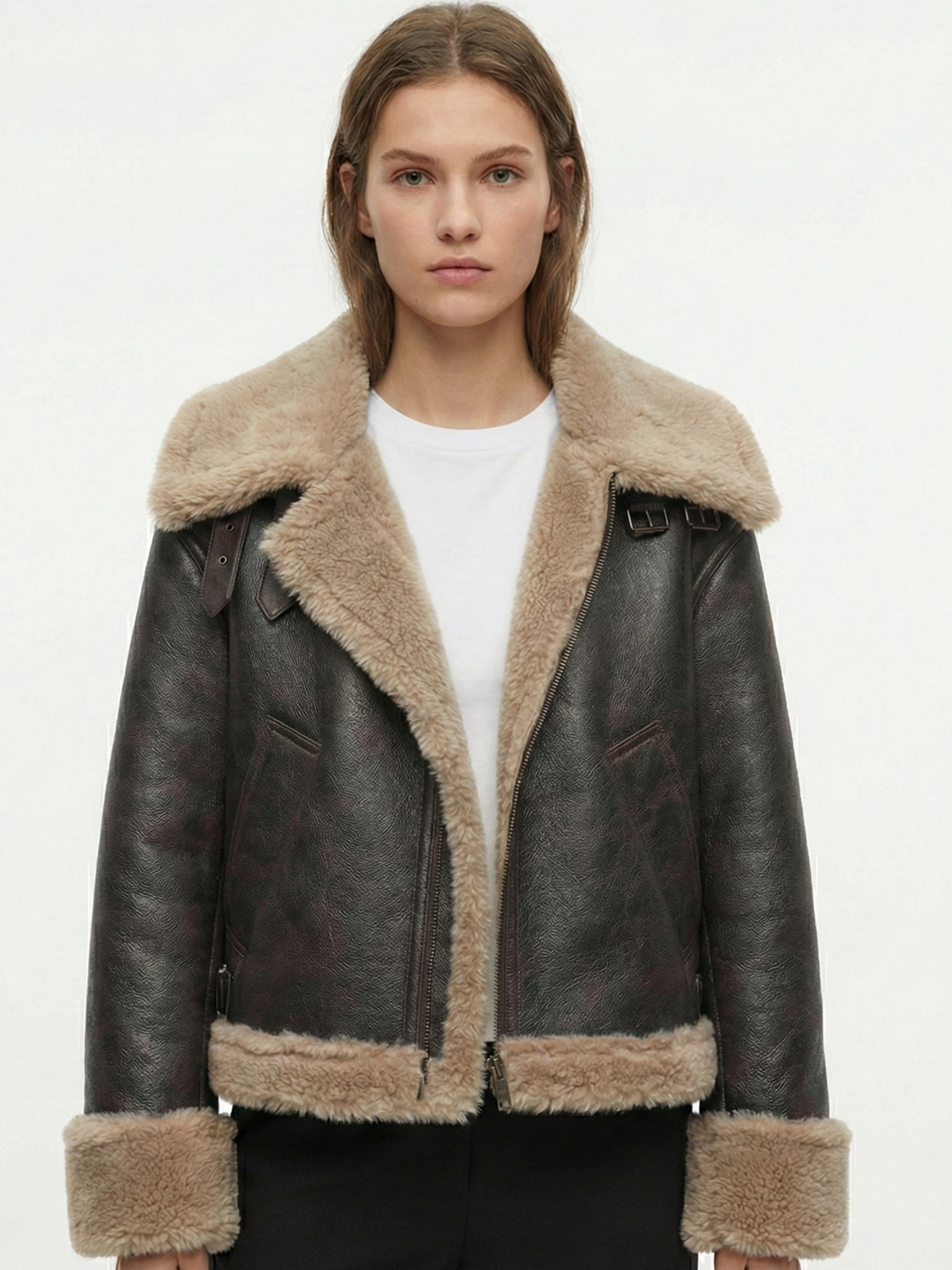 Rio | Faux Shearling Leather Jacket