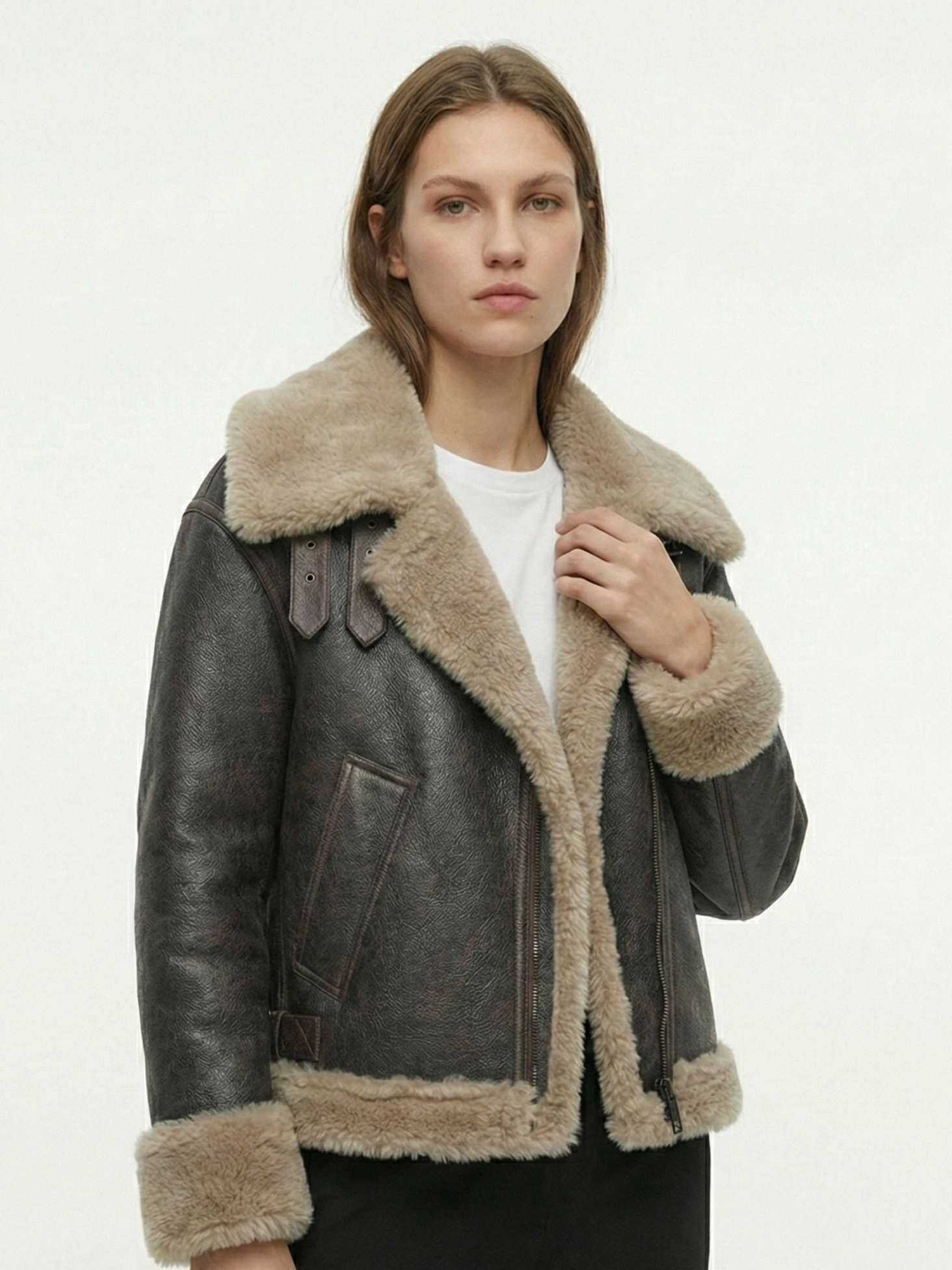 Rio | Faux Shearling Leather Jacket