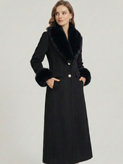 Gina | Faux Fur Collar Maxi Coat