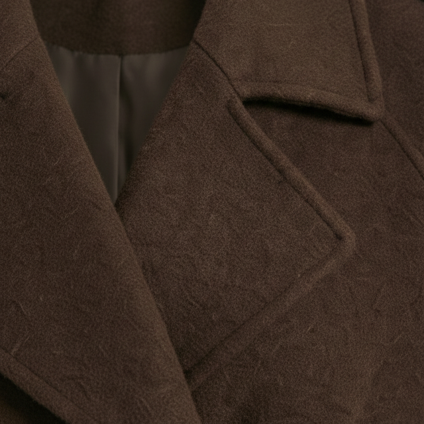 Aubriana | Eleganter kurzer Wollmantel mit Gürtel