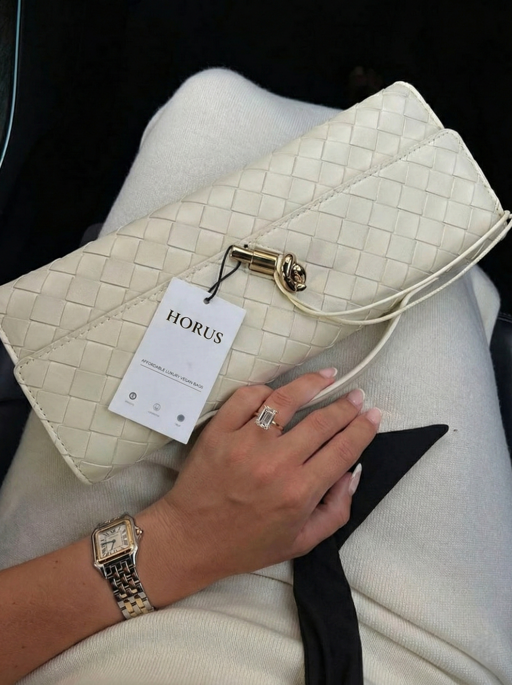 Alba | Woven Structured Shoulder Bag