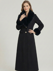 Gina | Faux Fur Collar Maxi Coat