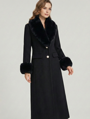 Gina | Faux Fur Collar Maxi Coat