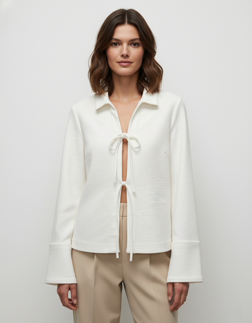 Sharon | Lightweight Tie-Front Jacket