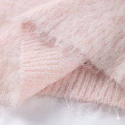 Riley | Soft Pink Fuzzy Knit Jumper