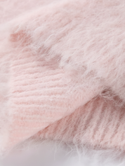 Riley | Soft Pink Fuzzy Knit Jumper