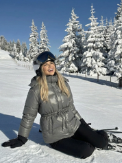 Maggie | Belted Puffer Jacket with High Neck