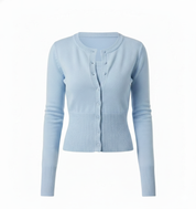 Nicole | Chemisier boutonné en maille crème