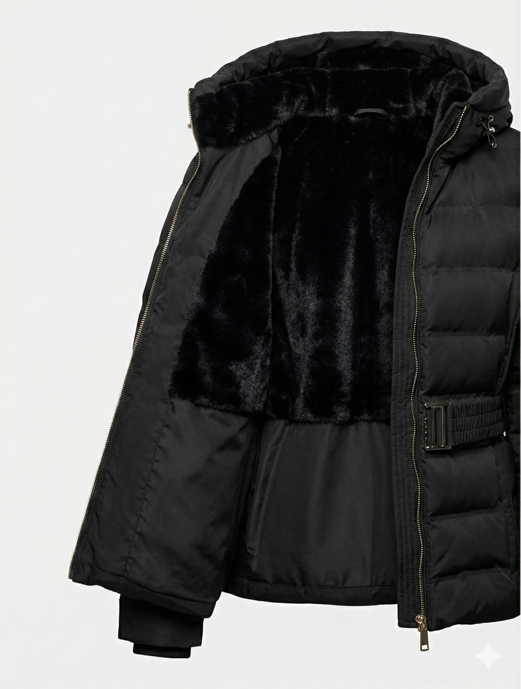 Eleanor | Hooded Puffer Jacket with Belt