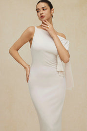 Emily | Shoulder Tie Midi Dress