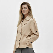 Ada | Short Double-Breasted Trench Jacket