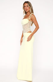 Vivienne | Mesh-Waist Maxi Dress