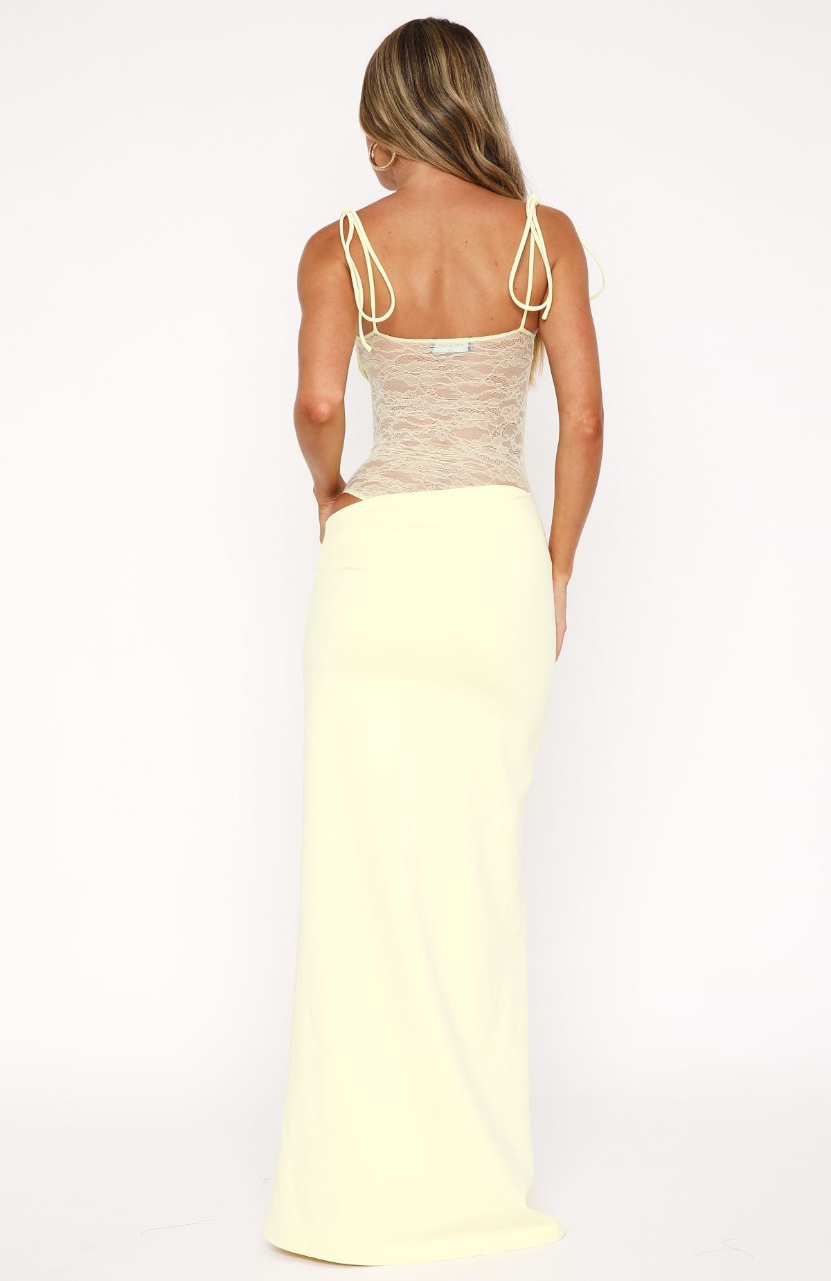 Vivienne | Mesh-Waist Maxi Dress