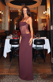 Vivienne | Mesh-Waist Maxi Dress