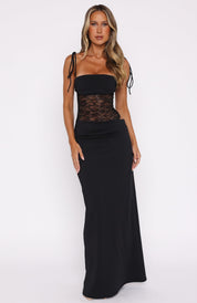 Vivienne | Mesh-Waist Maxi Dress