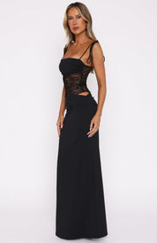 Vivienne | Mesh-Waist Maxi Dress