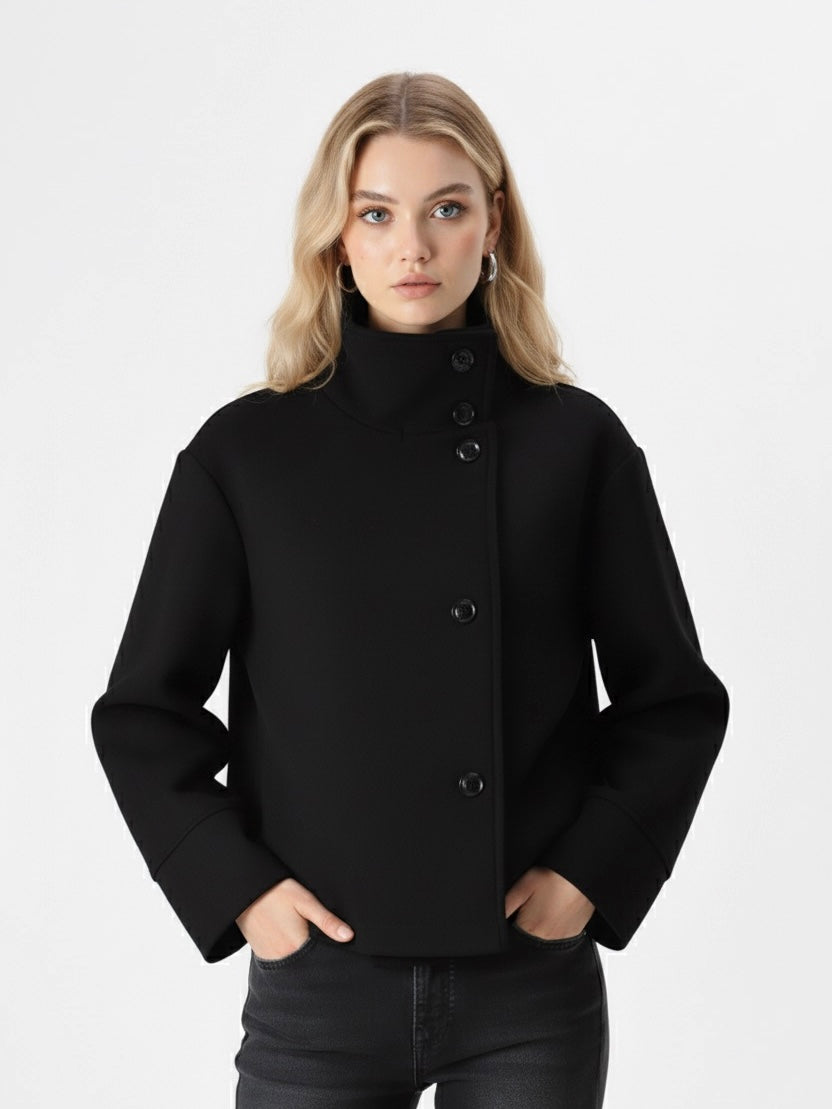 Martha | High-Neck Wool-Blend Jacket
