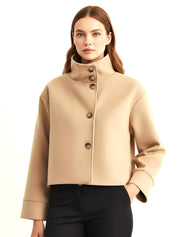 Martha | High-Neck Wool-Blend Jacket