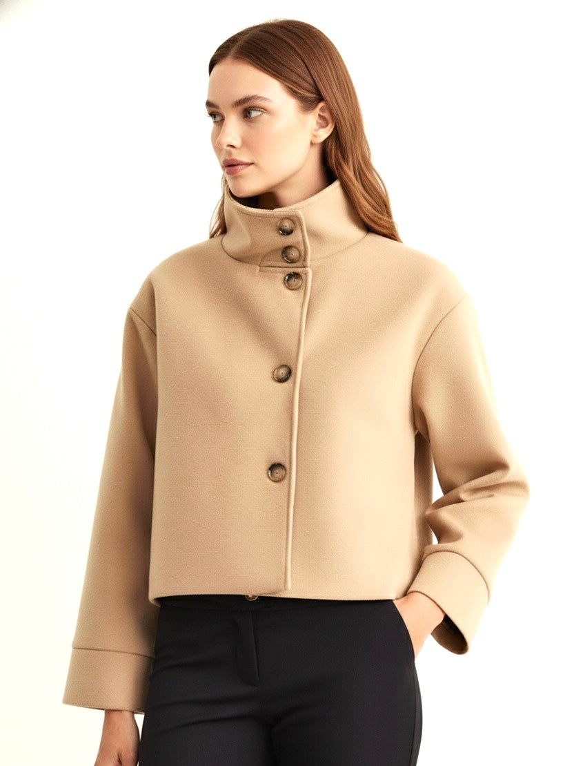 Martha | High-Neck Wool-Blend Jacket