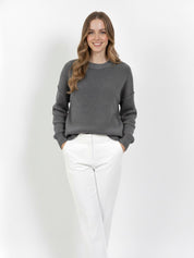 Hazel | Beige Wool-Blend Oversized Knit Sweater