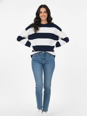 Emma | Striped Oversized Knit Sweater