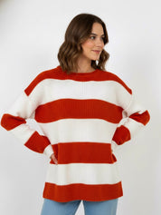Emma | Striped Oversized Knit Sweater