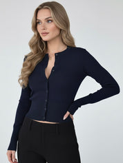 Nicole | Chemisier boutonné en maille crème