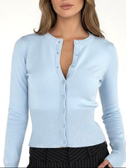 Nicole | Chemisier boutonné en maille crème