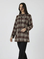 Rose | Checked Wool Double-Breasted Coat