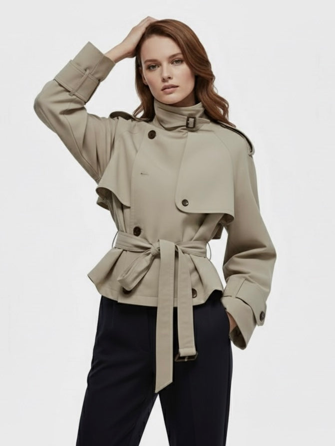 Alice | Oversized High-Neck Trench Jacket