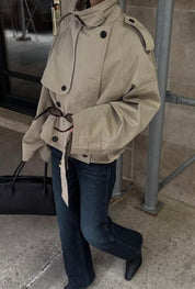 Alice | Oversized High-Neck Trench Jacket